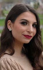 Baguette Floral Earring Post