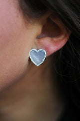 Large Perfect Heart Studs