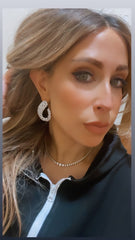 Statement J Hoop Earrings