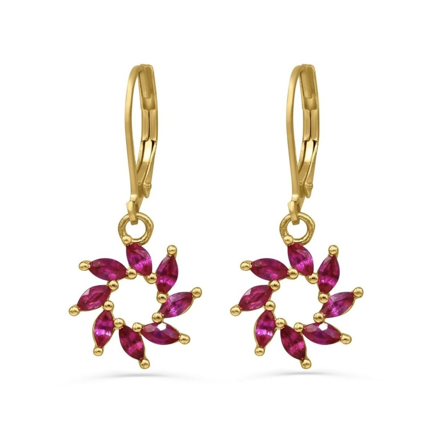 Pinwheel Lever Back Earrings