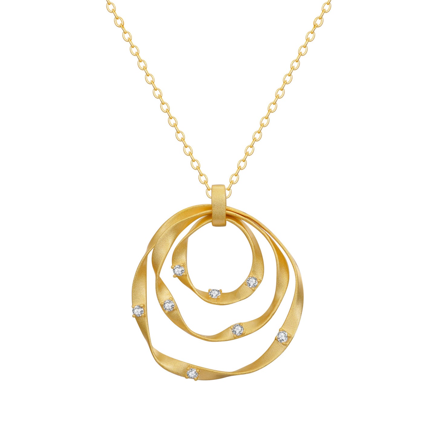 Layered Matt Circular Pendant
