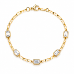 Dainty Bezel Link Bracelet