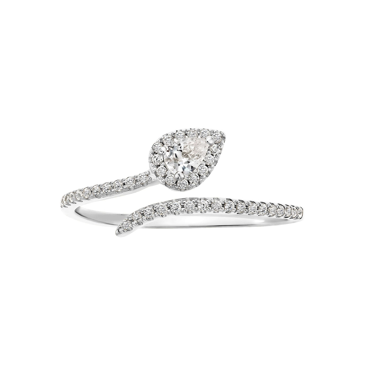 Teardrop Halo Overlap Ring
