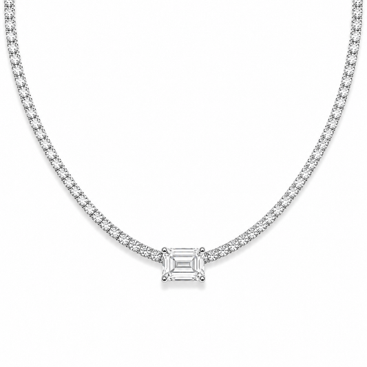Rectangle Tennis Necklace