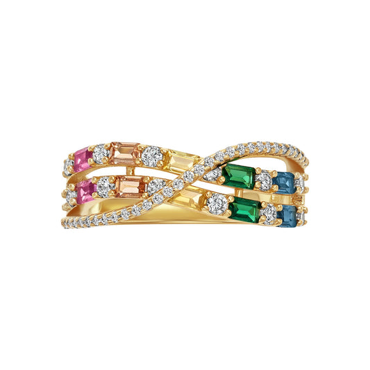 Multicolor Crossover Ring