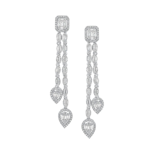 Baguette Cascade Drop Earrings