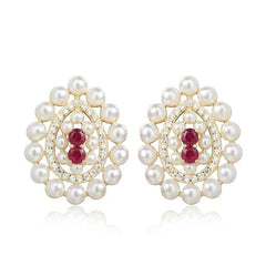 Teardrop Pearl Studs