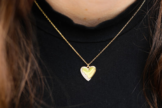 Unique Gold Heart Necklace