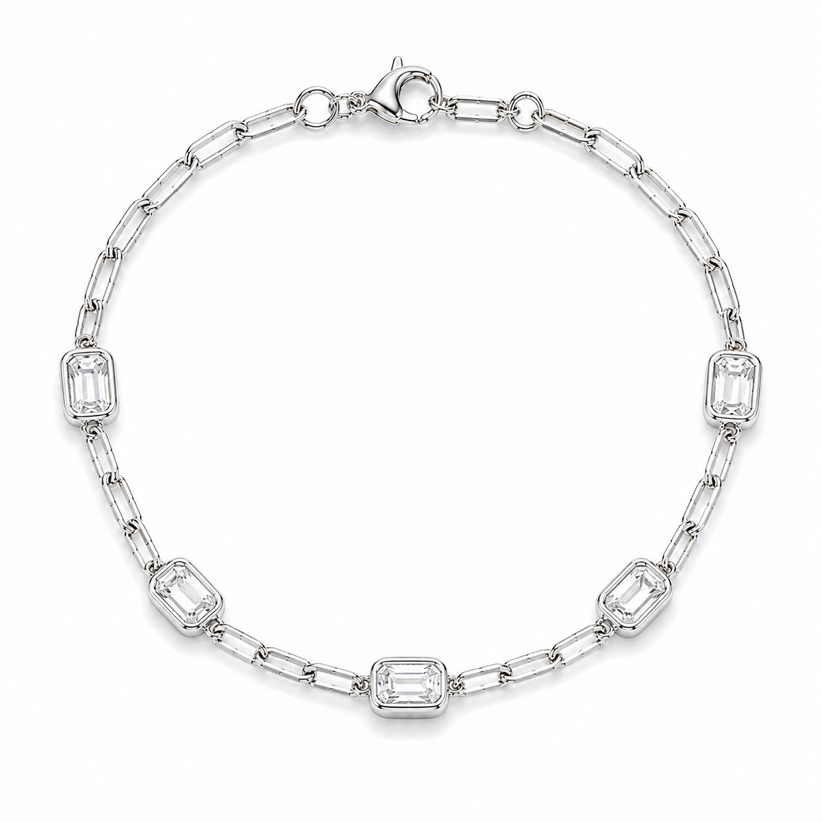 Dainty Bezel Link Bracelet