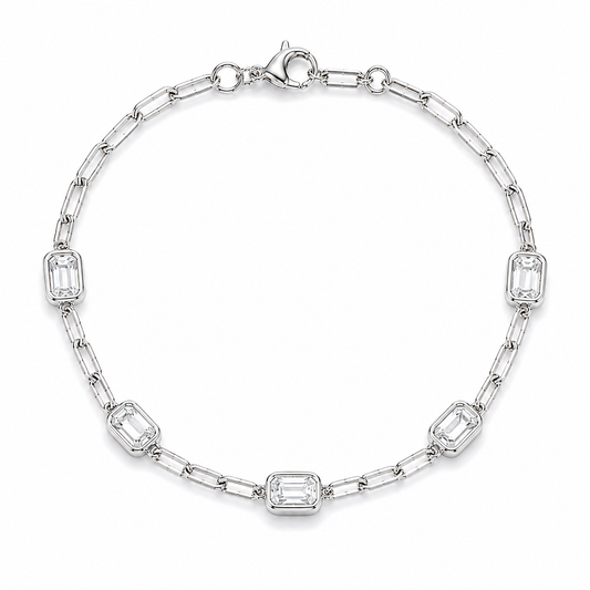 Dainty Bezel Link Bracelet