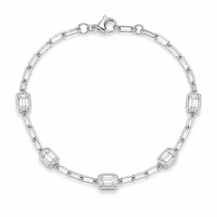Dainty Bezel Link Bracelet