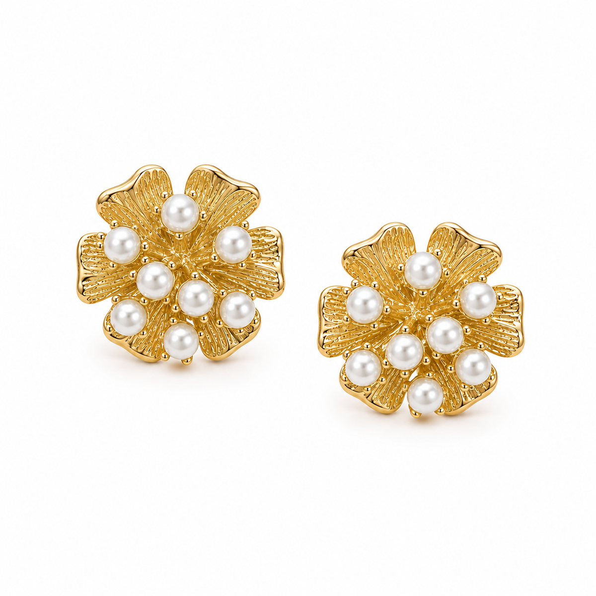 Pearl Bloom Stud Earrings