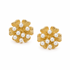 Pearl Bloom Stud Earrings