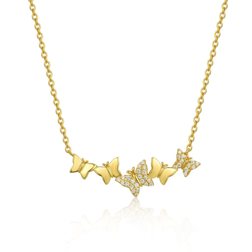 Cluster Of Butterfly Necklace