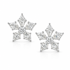 Pointy Floral Stud Earrings