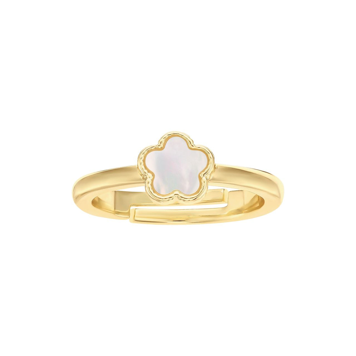 Classic Mother of Pearl Flower Ring