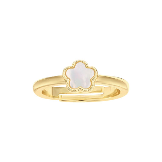 Classic Mother of Pearl Flower Ring