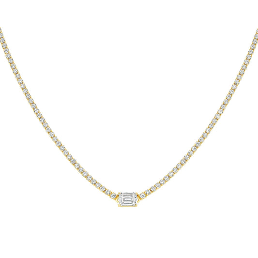 Rectangle Tennis Necklace