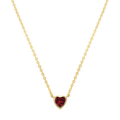 Mini Bezel Heart Necklace