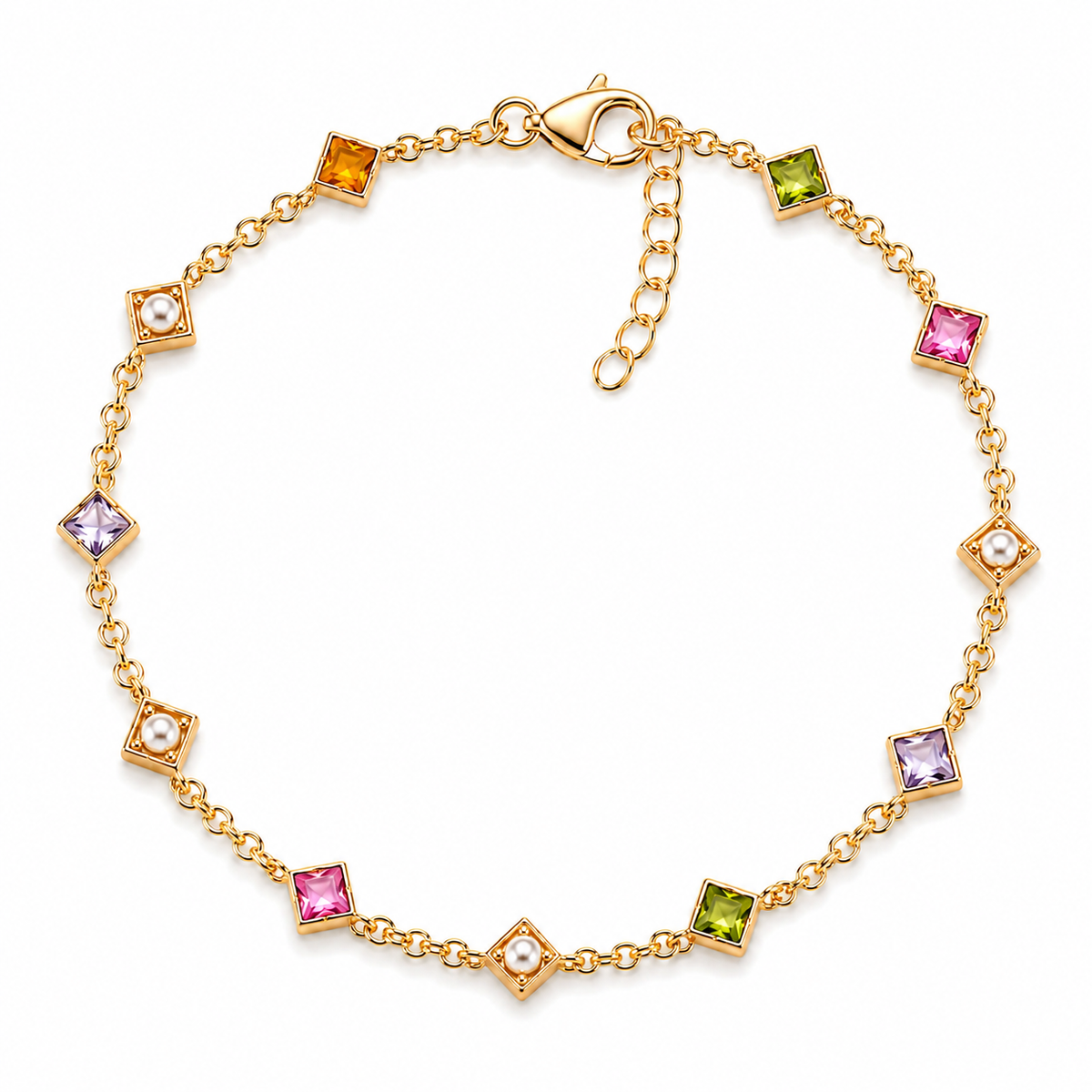 Dainty Pearl Colored Bracelet