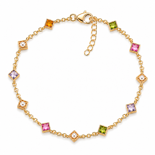 Dainty Pearl Colored Bracelet