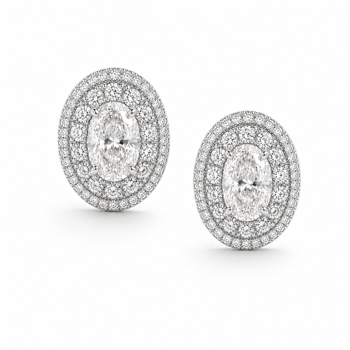 Oval Pave Studs