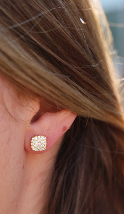 Squared Pave Studs