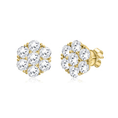 Flower Cluster Stud Earrings