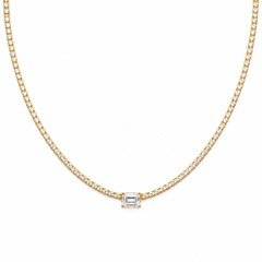 Rectangle Tennis Necklace