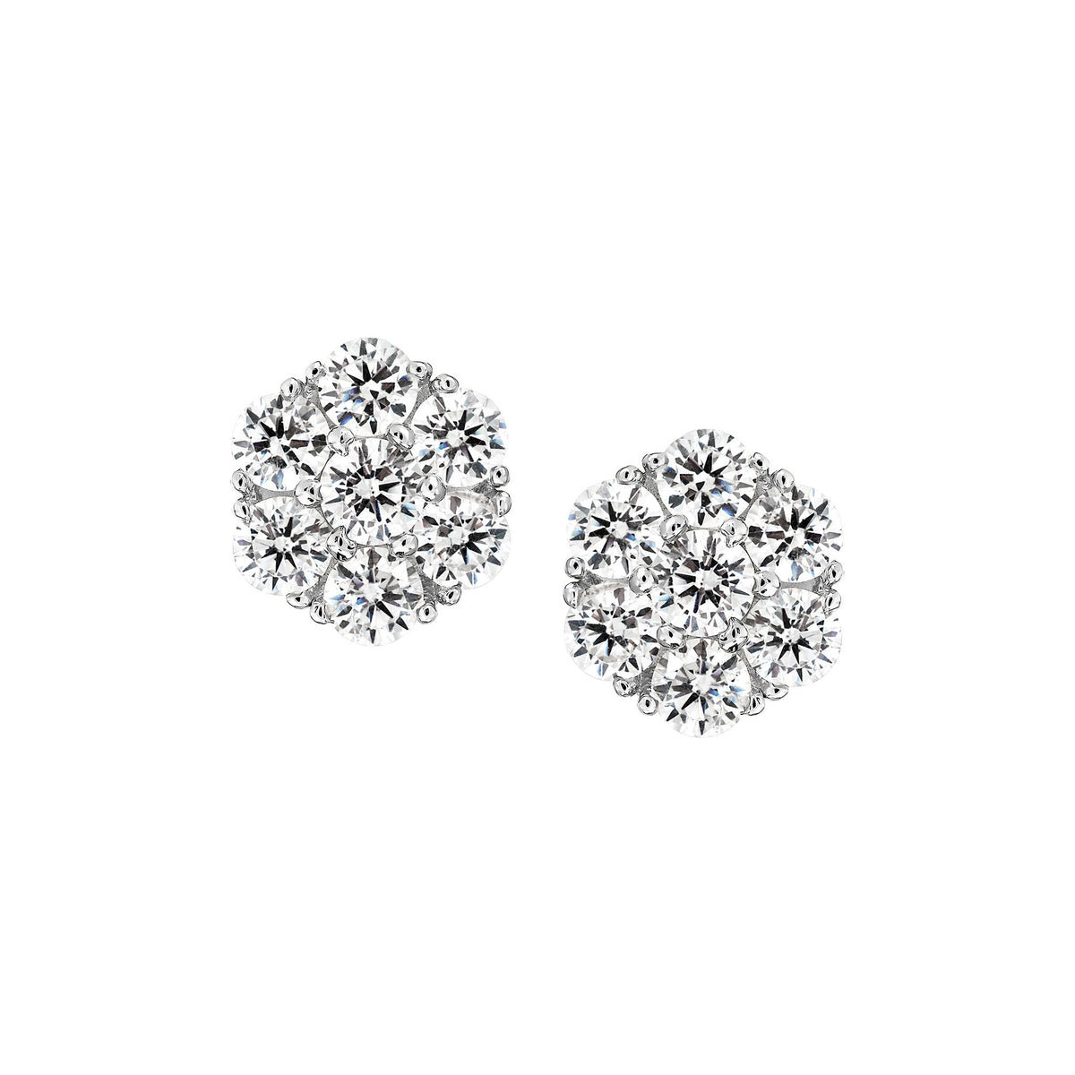 Flower Cluster Stud Earrings