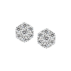 Flower Cluster Stud Earrings
