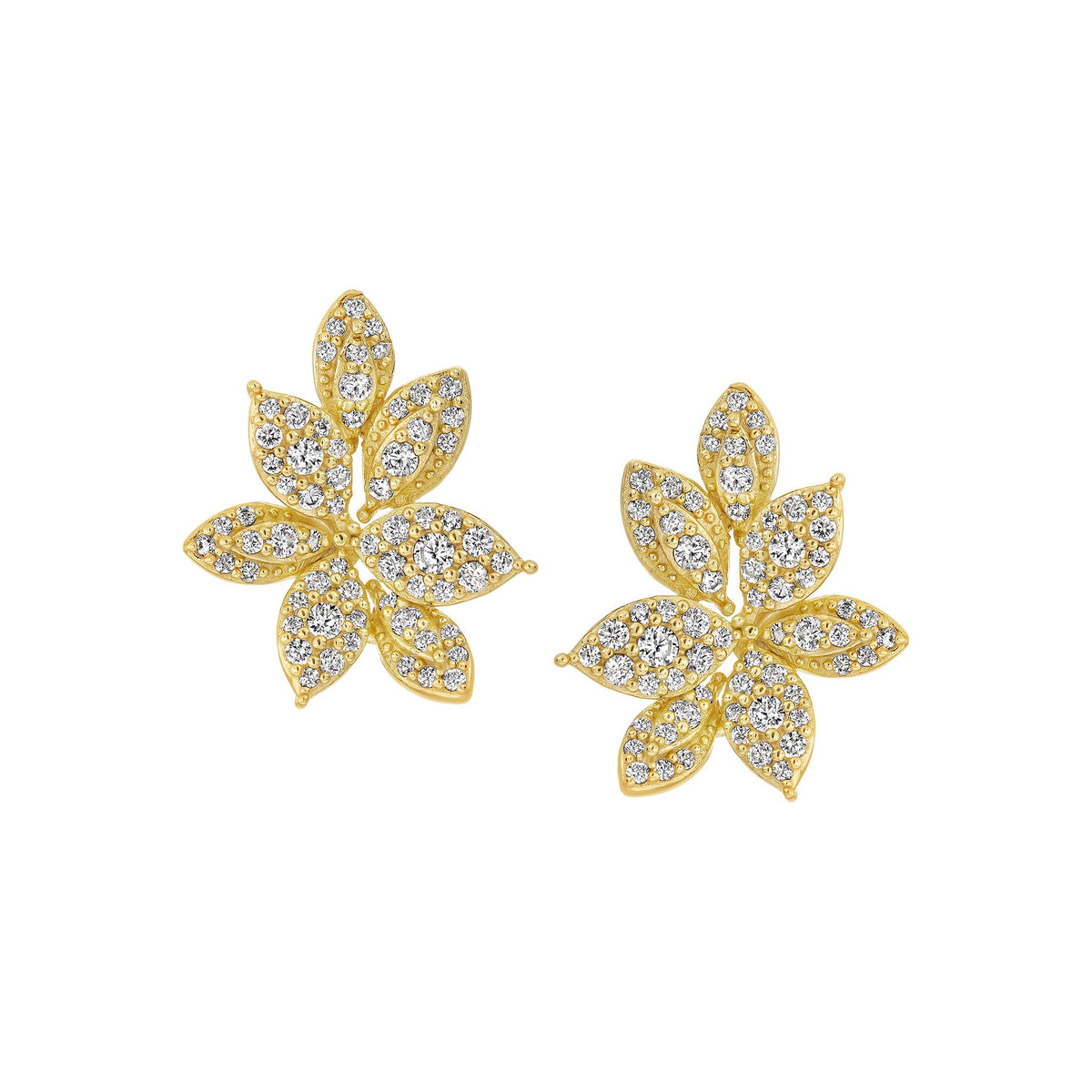 Exquiste Pave Floral Studs