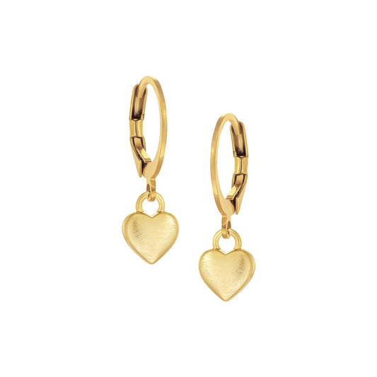 Flat Matte Heart Earrings