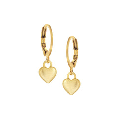 Flat Matte Heart Earrings