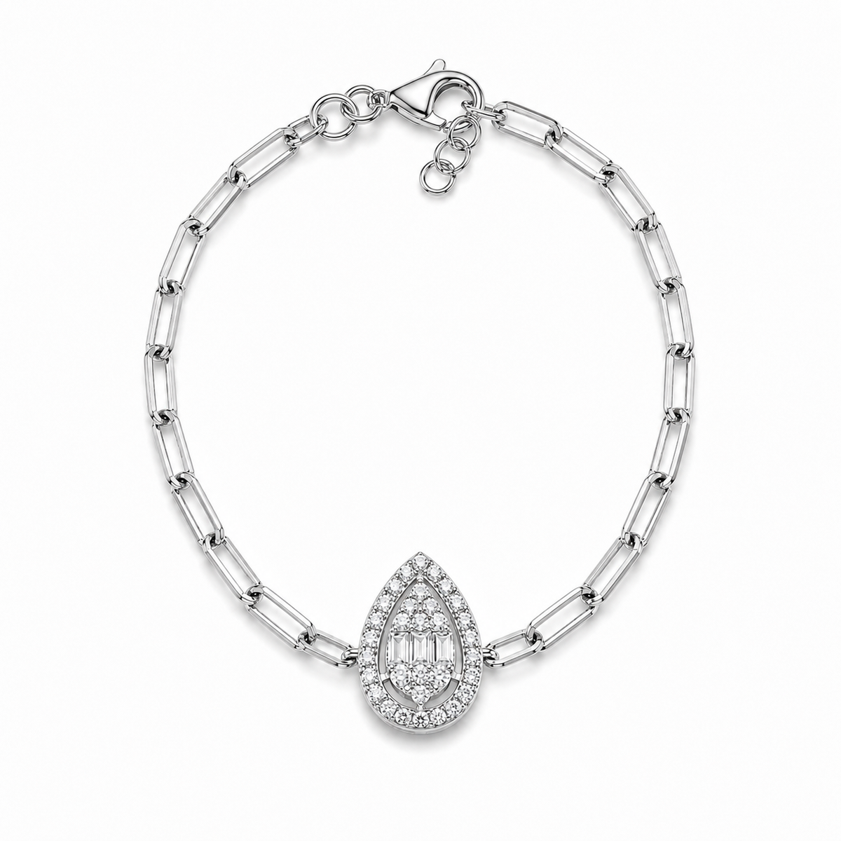 Baguette Teardrop Bracelet