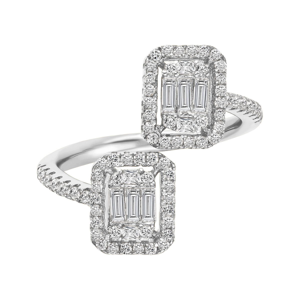 Double Baguette Wrap Ring