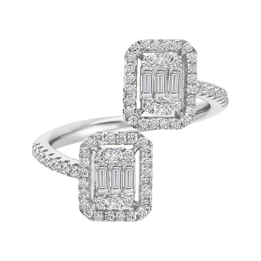 Double Baguette Wrap Ring