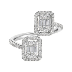 Double Baguette Wrap Ring