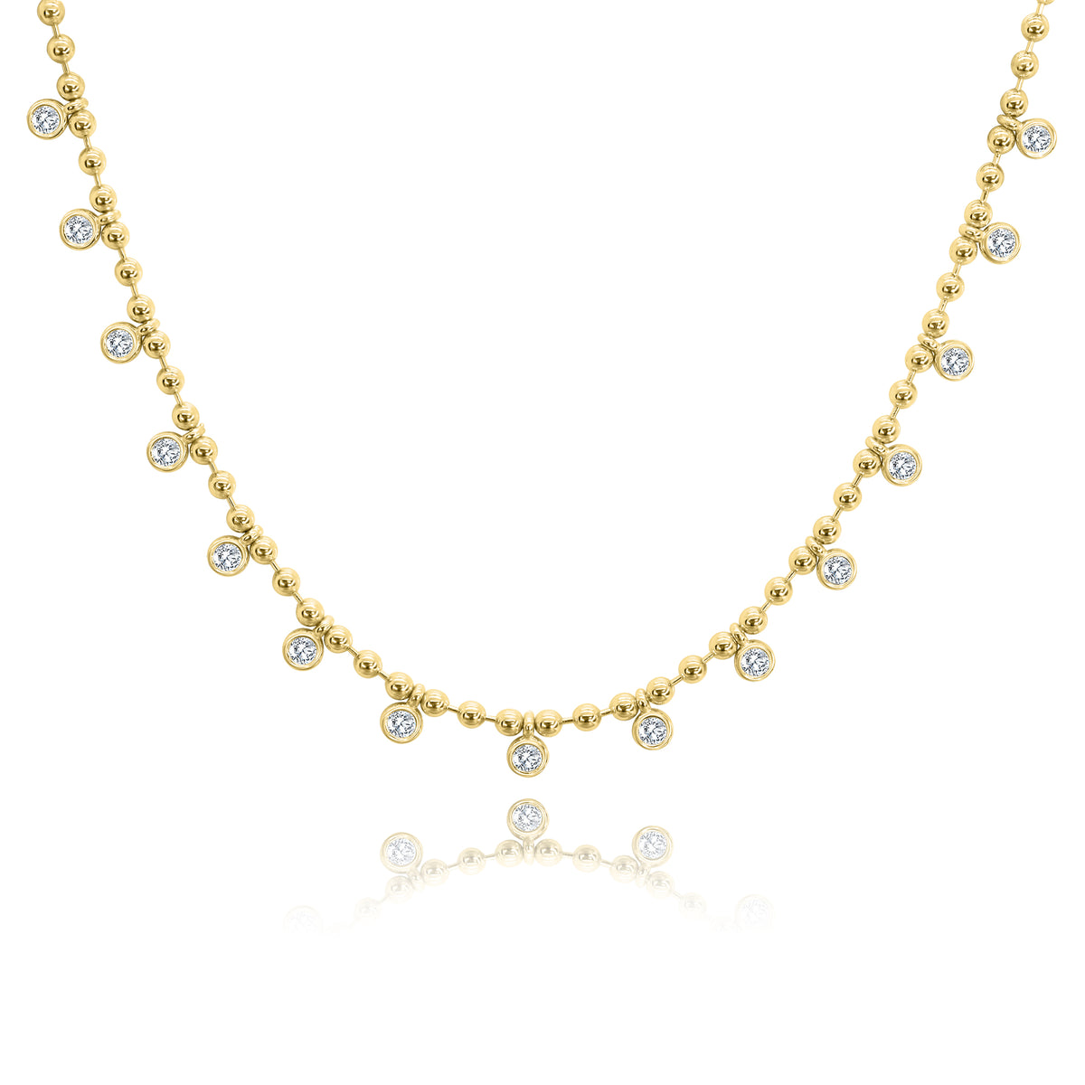 Floating Diamond By The Yard Charm Necklace