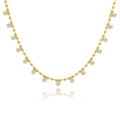 Floating Diamond By The Yard Charm Necklace