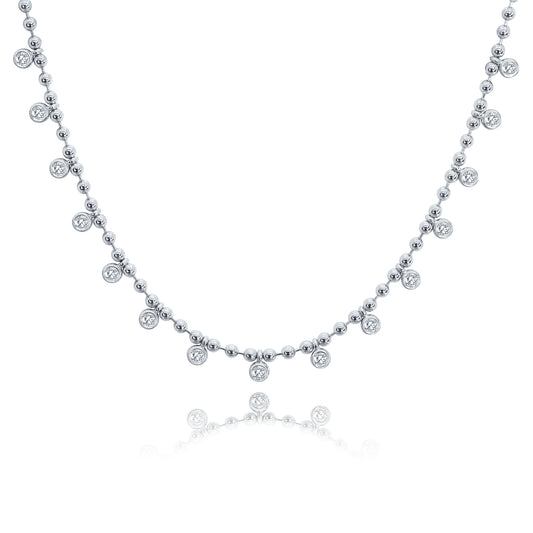 Floating Diamond By The Yard Charm Necklace