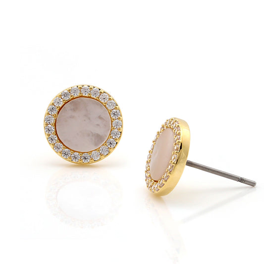 Mother Of Pearl Circular Studs