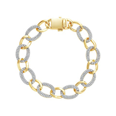 Linked Pave Curb Bracelet