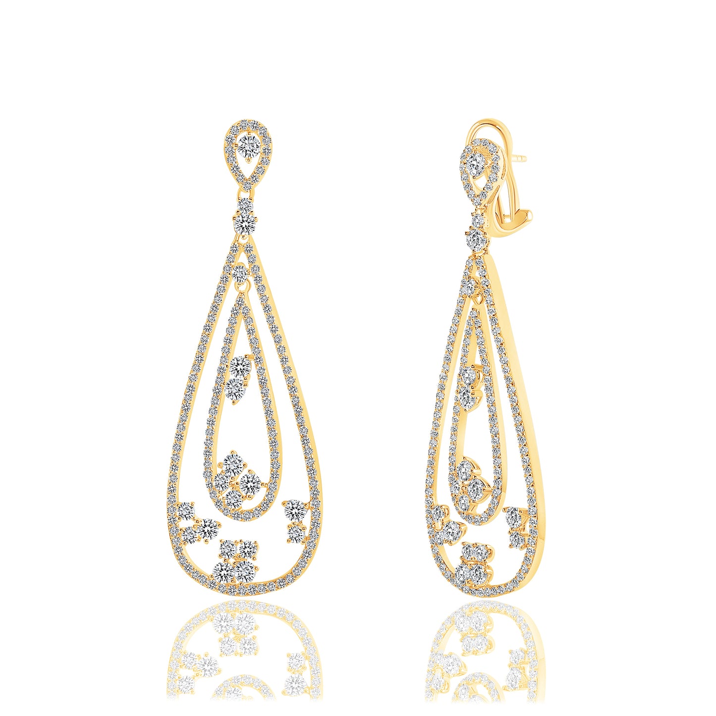 Double Teardrop Earrings