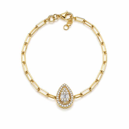 Baguette Teardrop Bracelet