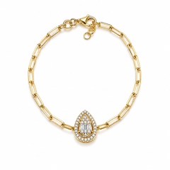 Baguette Teardrop Bracelet