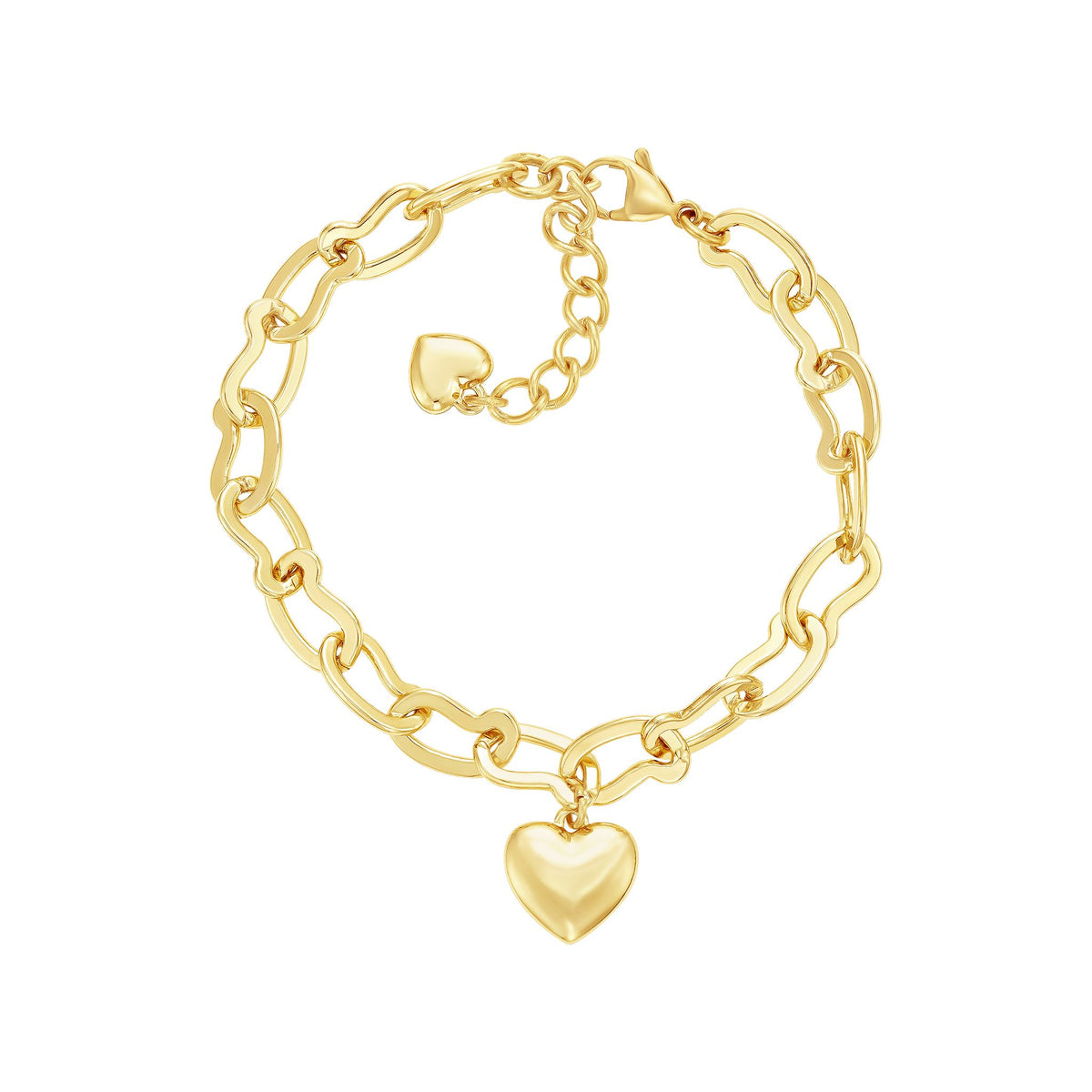 Heart Chain Charm Bracelet