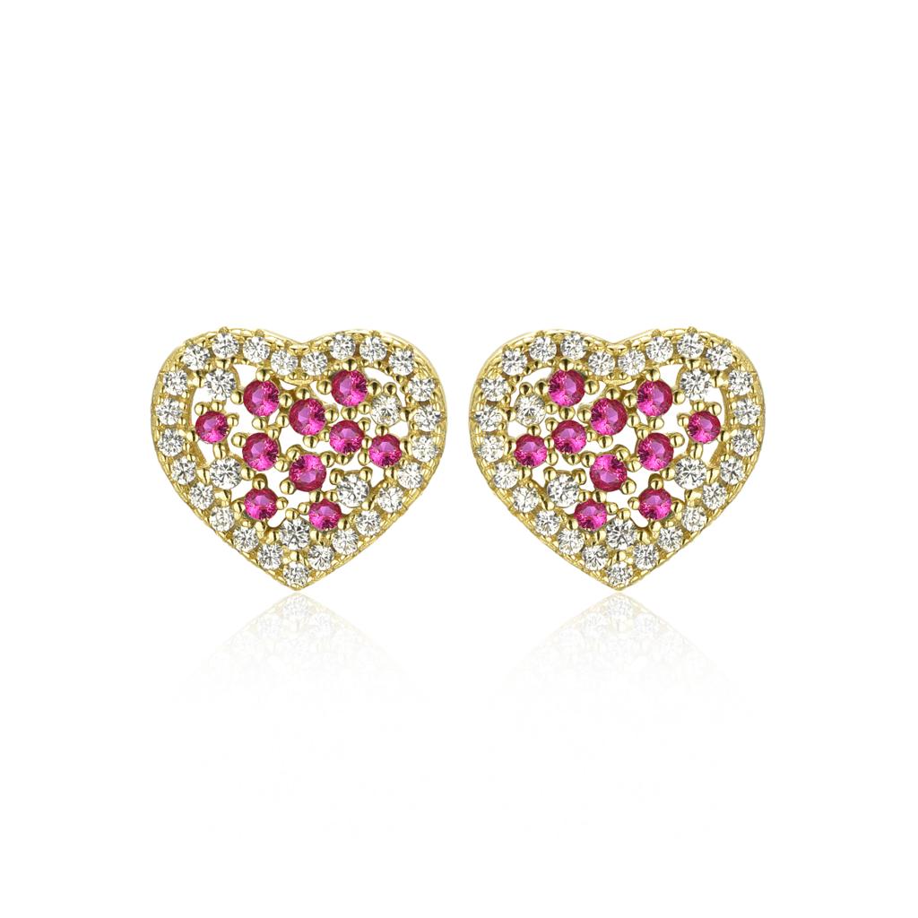 Cluster Filled Heart Studs