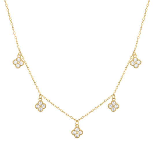 Drop Cluster Necklace