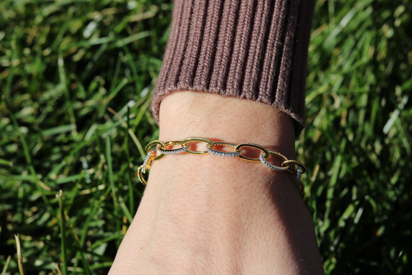 Textured Stone Link Bracelet